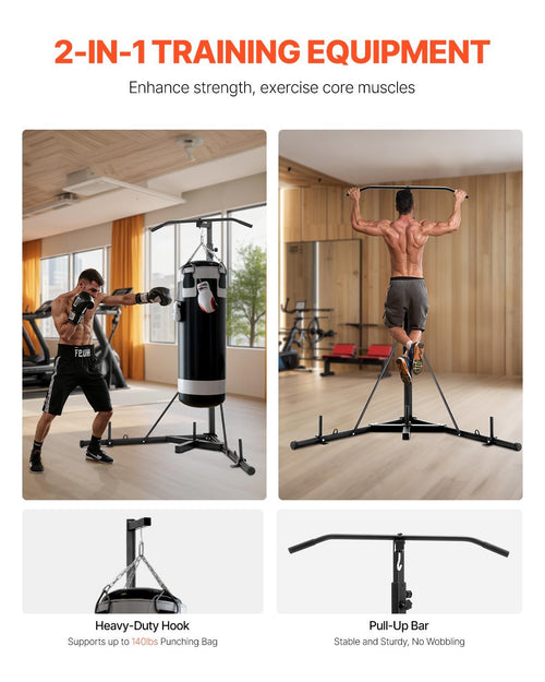 2 in 1 Punching Bag Stand, Steel Heavy Duty Workout Equipment, - IronWear Co.