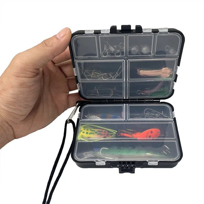 Double sided Fishing Parts Storage Bait Box Fish Hook Carp Accessories Storage Box Luya Fishing Gear Box Fishing Accessories Box