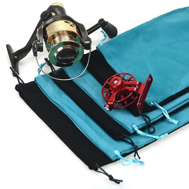 Fishing Tackle Fishing Gear Accessories Wheel Storage Pouch Bag Fishing Reel Bag Portable Drawstring Reel Protect