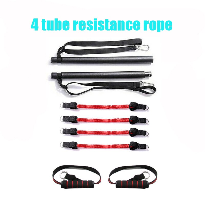 Resistance Band Pilates Stick Gym Exercise Muscle Power Tension Bar With Fitness Stick Home Body Work Out Fitness Pull Rope - IronWear Co.