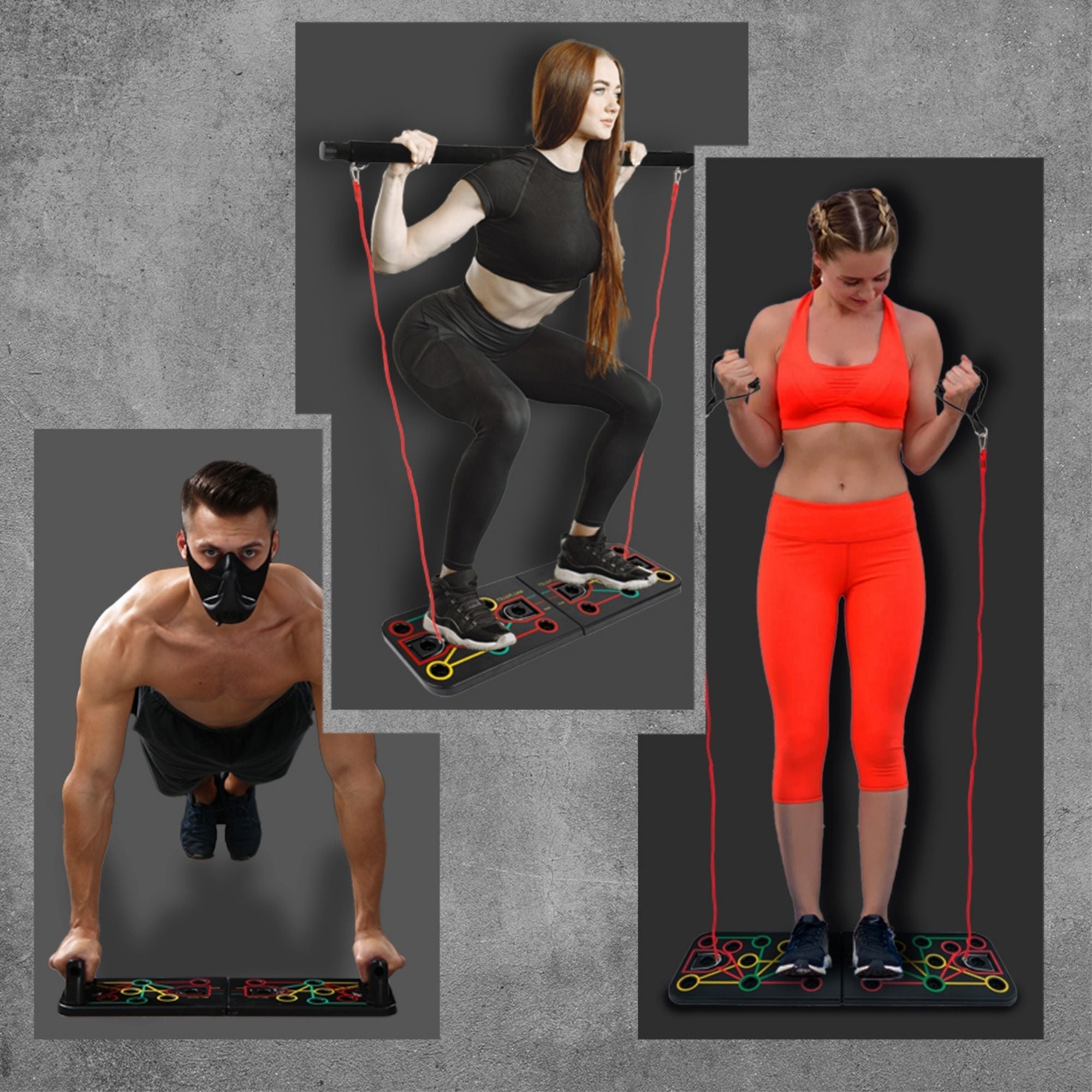 9 in 1 Push Up Rack Board System Fitness Workout Train Gym Exercise - IronWear Co.