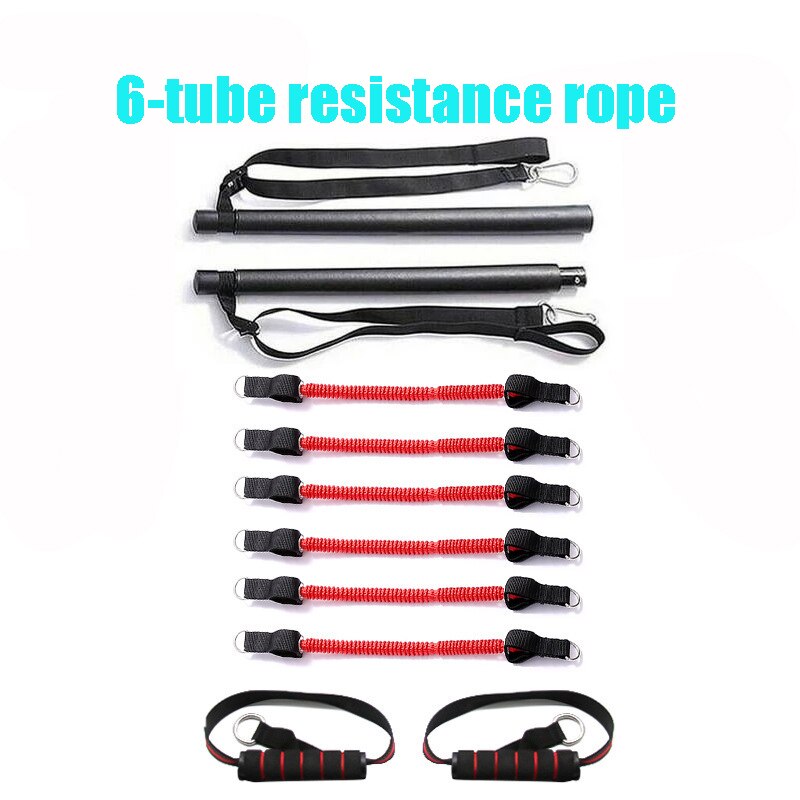 Resistance Band Pilates Stick Gym Exercise Muscle Power Tension Bar With Fitness Stick Home Body Work Out Fitness Pull Rope - IronWear Co.