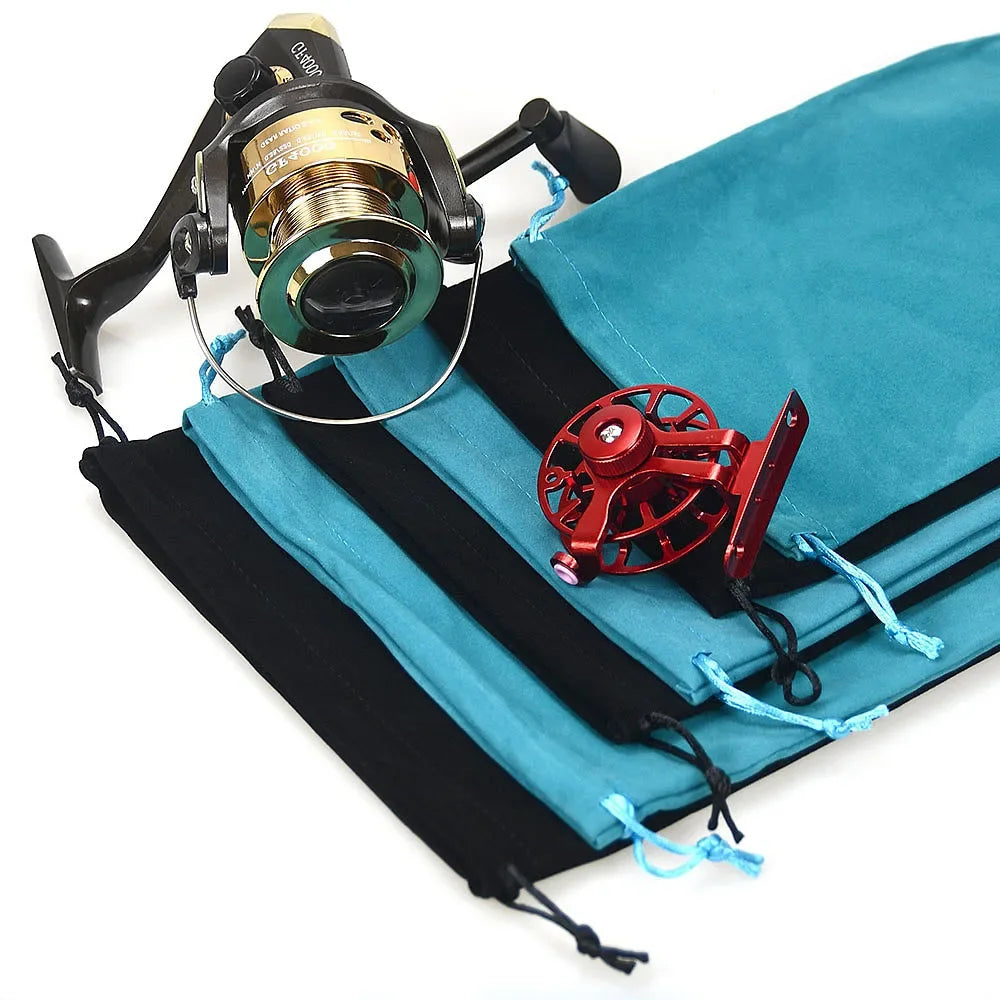 Fishing Tackle Fishing Gear Accessories Wheel Storage Pouch Bag Fishing Reel Bag Portable Drawstring Reel Protect