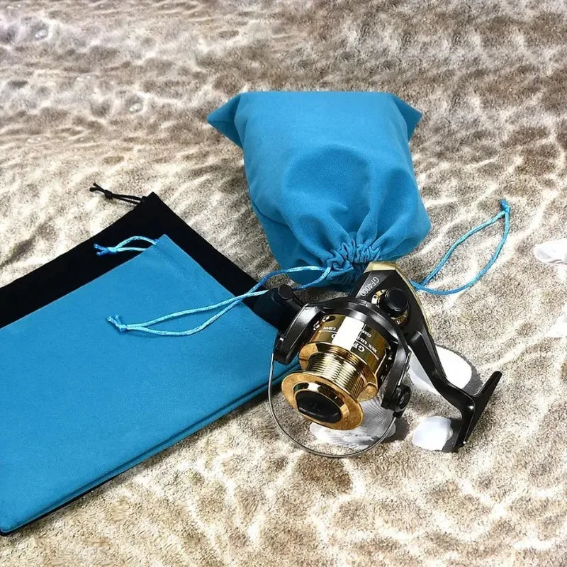 Fishing Tackle Fishing Gear Accessories Wheel Storage Pouch Bag Fishing Reel Bag Portable Drawstring Reel Protect