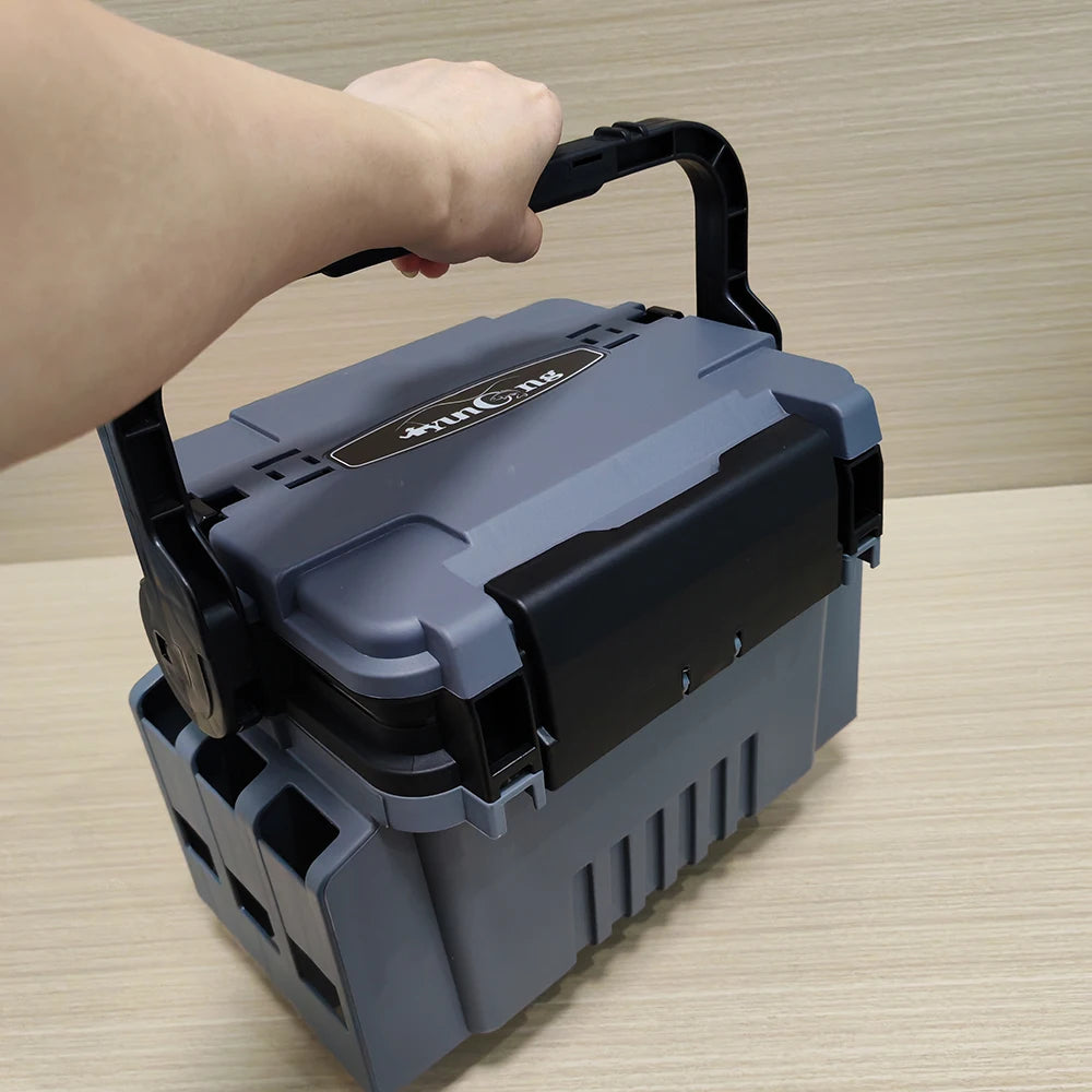 Double layer lure fishing box, fishing gear toolbox, bait box, accessory box, storage box, outdoor storage luggage and bags