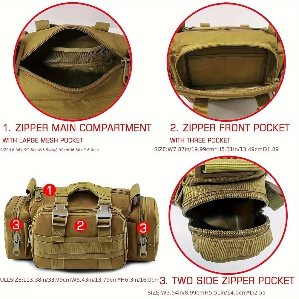 Multifunctional Outdoor Sport Waist Bag Storage Waist Bag for Fishing, Running, and Photography Gear - IronWear Co.