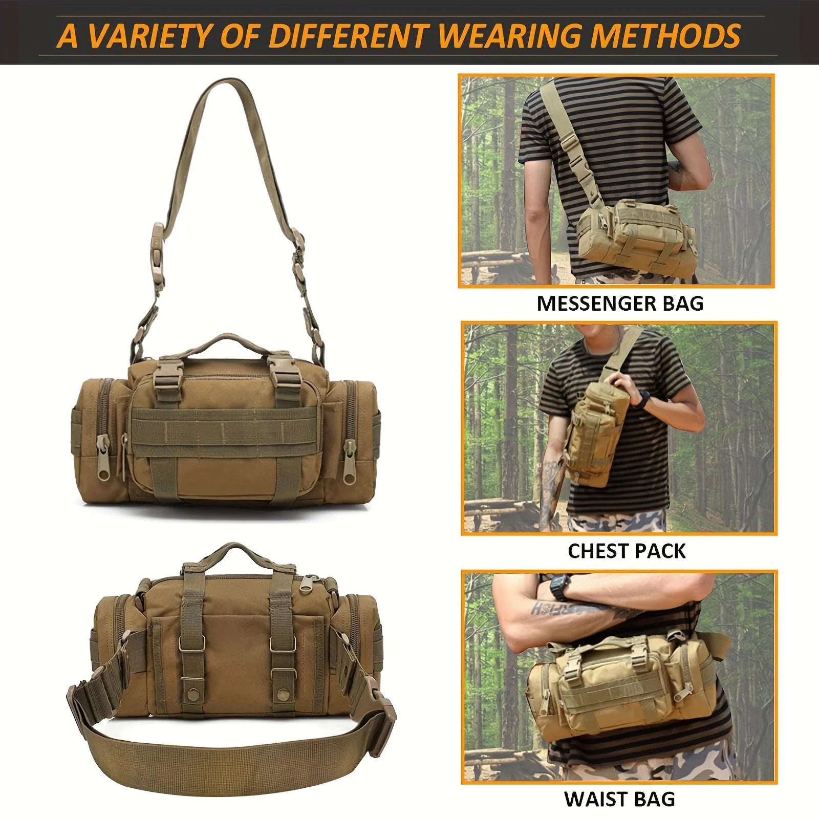 Multifunctional Outdoor Sport Waist Bag Storage Waist Bag for Fishing, Running, and Photography Gear - IronWear Co.