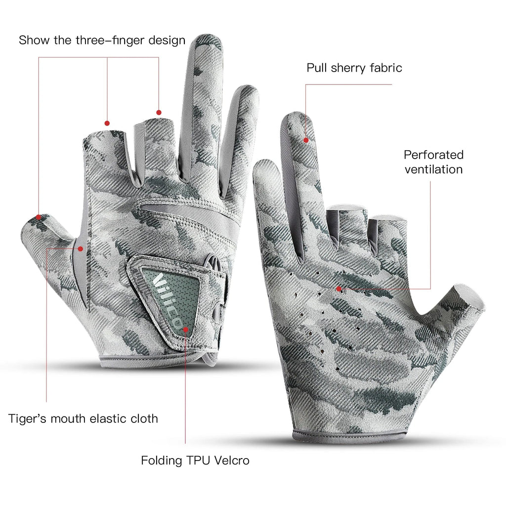 Outdoor fishing equipment - thin comfortable breathable leak proof 3-finger lure fishing gloves - IronWear Co.