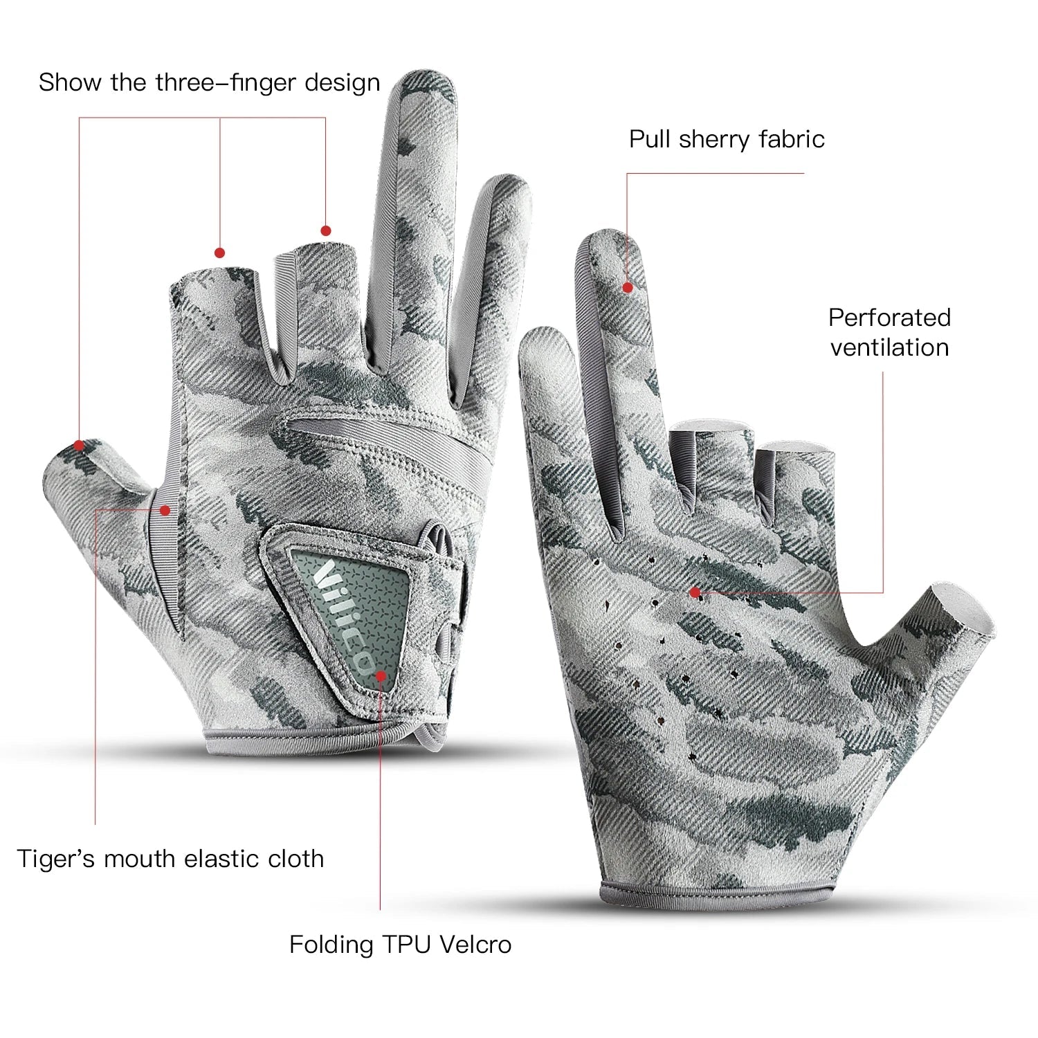 Outdoor fishing equipment - thin comfortable breathable leak proof 3-finger lure fishing gloves - IronWear Co.