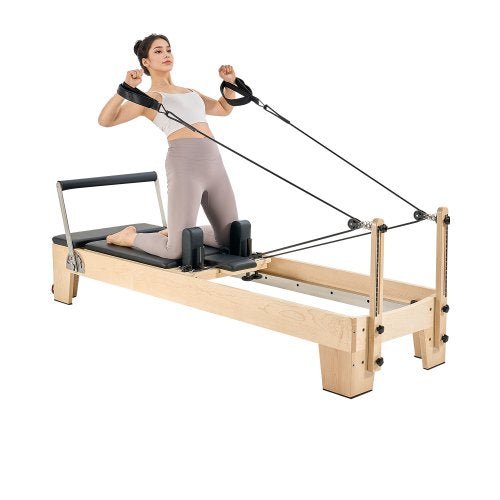 Pilates Reformer Machine, Wooden Pilates Workout Equipment for Home - IronWear Co.
