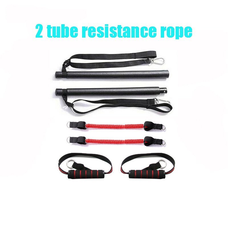 Resistance Band Pilates Stick Gym Exercise Muscle Power Tension Bar With Fitness Stick Home Body Work Out Fitness Pull Rope - IronWear Co.