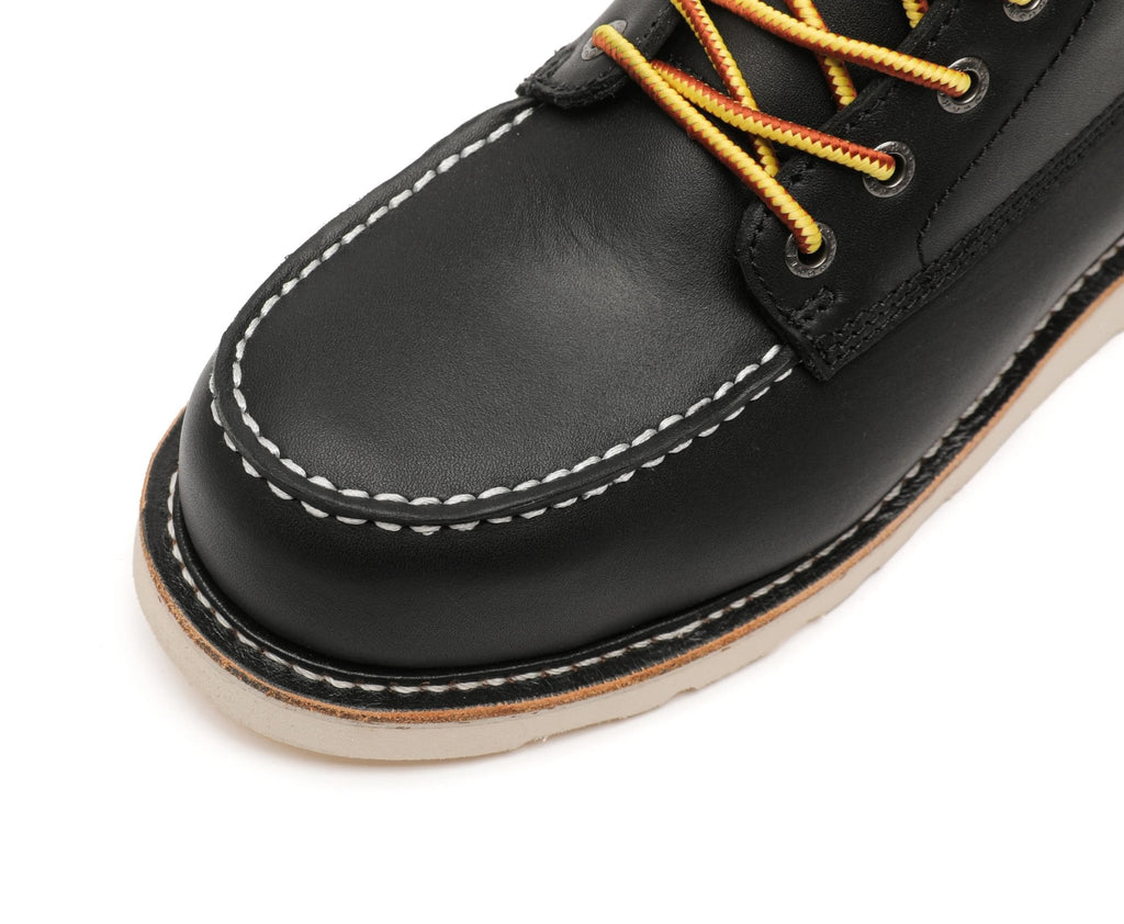 ROCKROOSTER Trinidad Men's 6 inch Black Steel Toe Wedge Work Boots - IronWear Co.