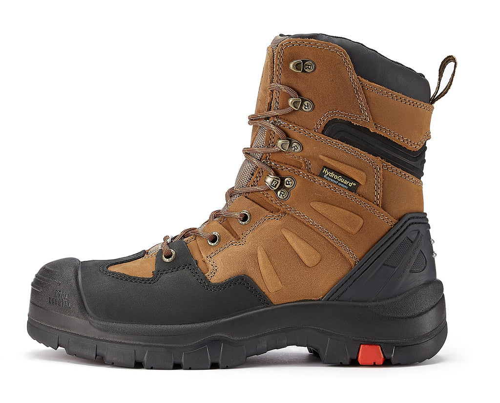 ROCKROOSTER Woodland Men's 8 inch Brown Work Boots, Composite Toe, - IronWear Co.