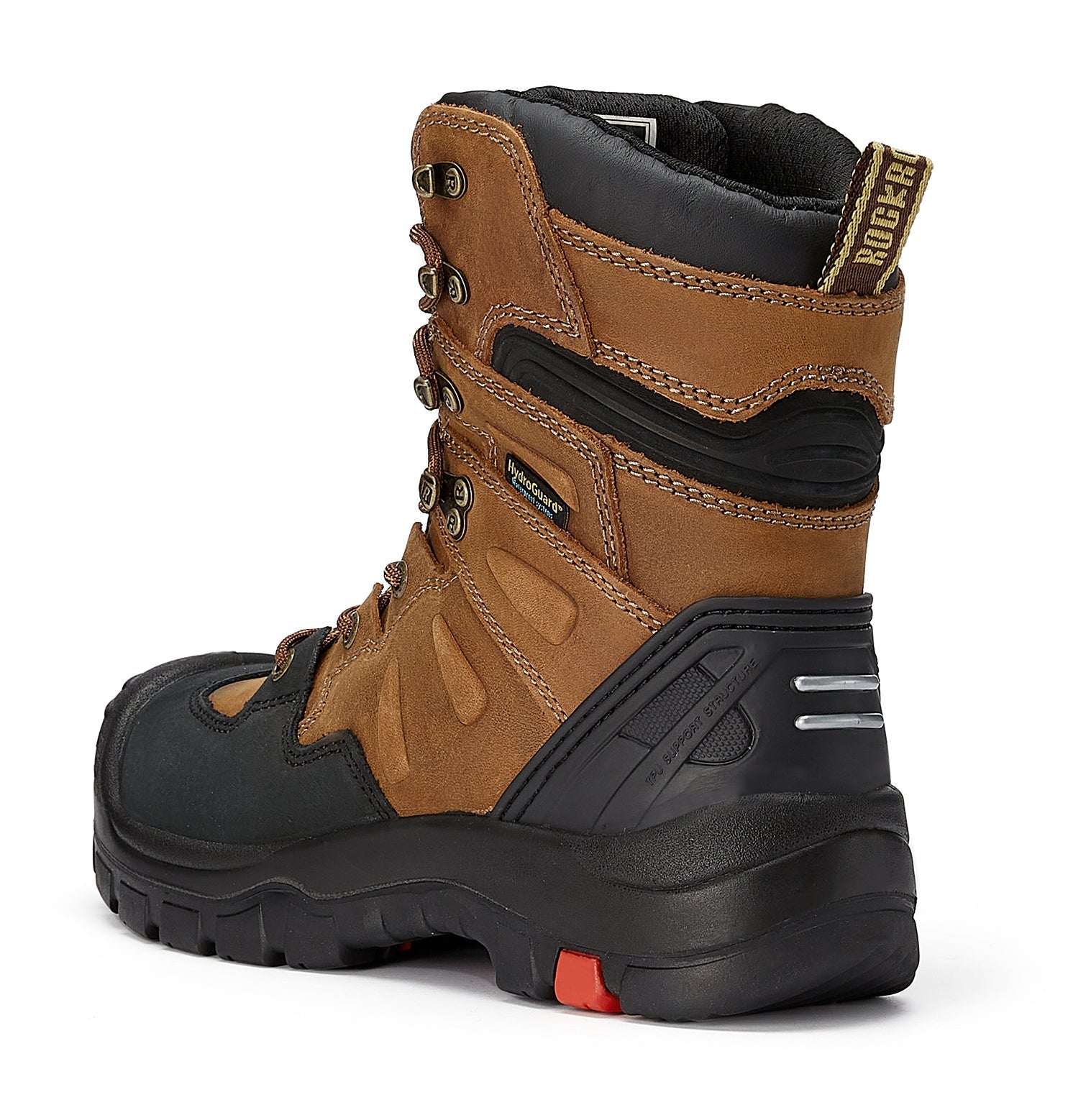 ROCKROOSTER Woodland Men's 8 inch Brown Work Boots, Composite Toe, - IronWear Co.