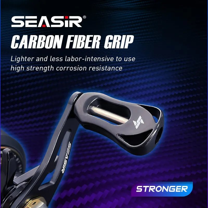 SEASIR Cast-X Baitcasting Reel 7.3:1 HS Gear Ratio Aluminum Double Spool Carbon Grip Metal BFS Micro Fresh Seawater Fishing Coil - IronWear Co.