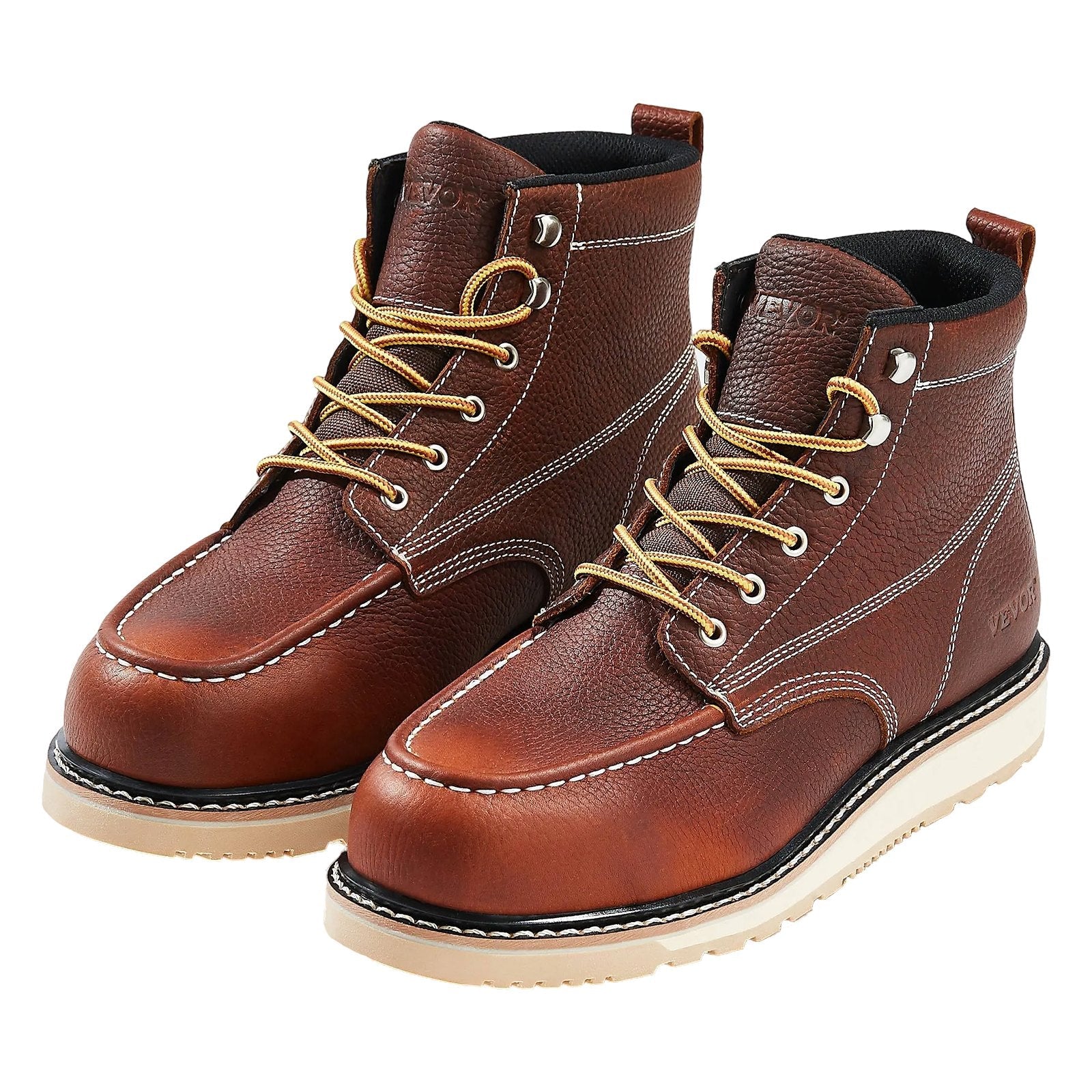 Steel Toe Work Boots, UK Size 11, Waterproof Moc Toe Work Boots for - IronWear Co.