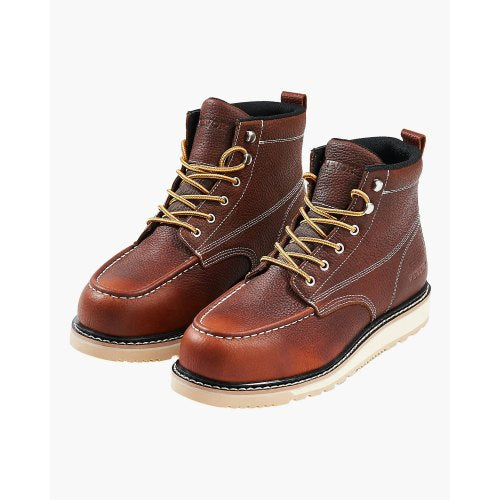 Steel Toe Work Boots, UK Size 11, Waterproof Moc Toe Work Boots for