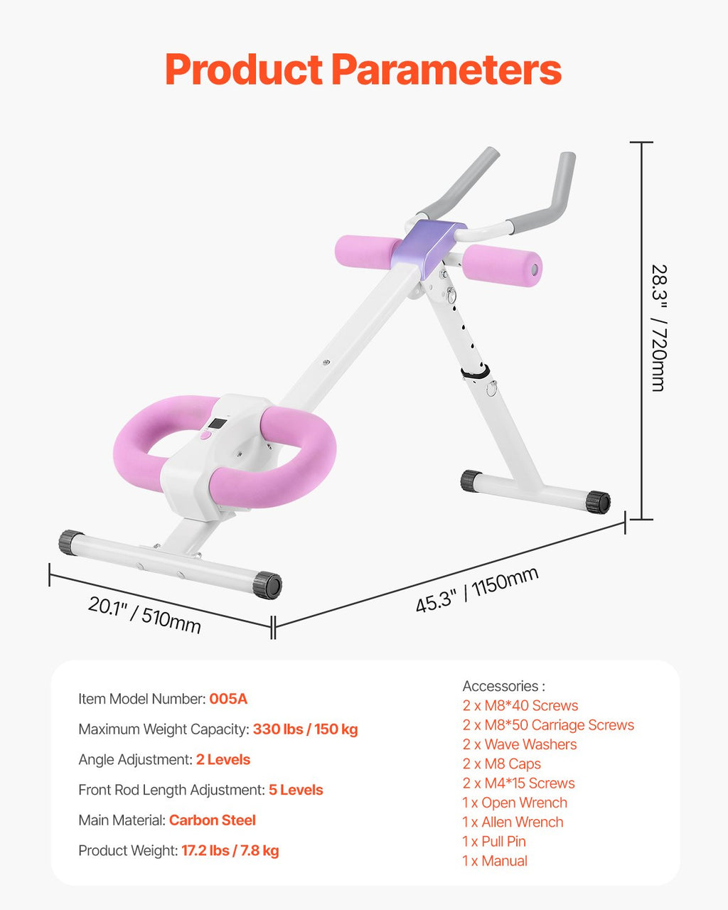 AB Workout Machine, Ab Workout Equipment at Home Gym, Core & Abdominal